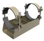 Корпусная хомутовая опора