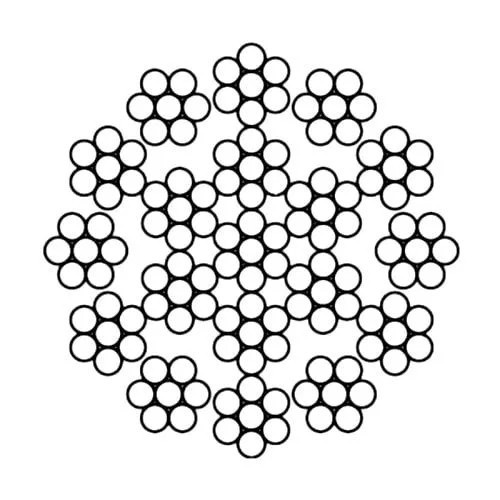 Канаты для грузоподъемных кранов 22 мм (1+6)+12х7(1+6)+1х7(1+6) DIN 3069